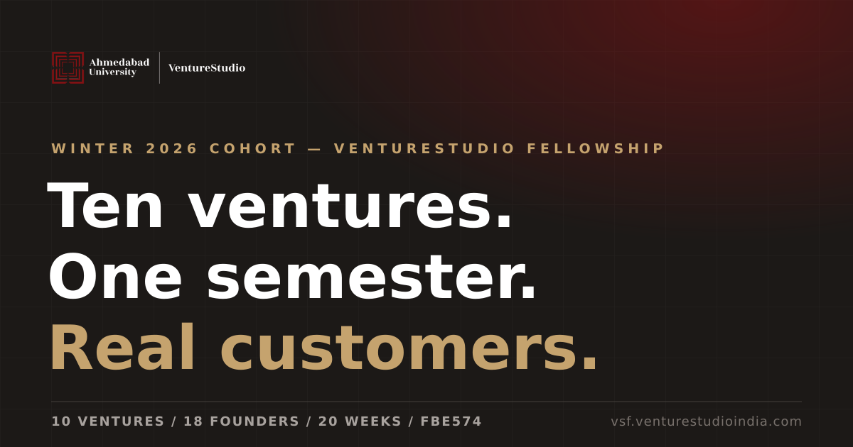 VentureStudio Fellowship digital product preview